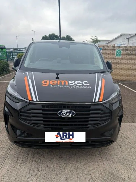 Front view of a branded GemSec Ford van supplied by ARH