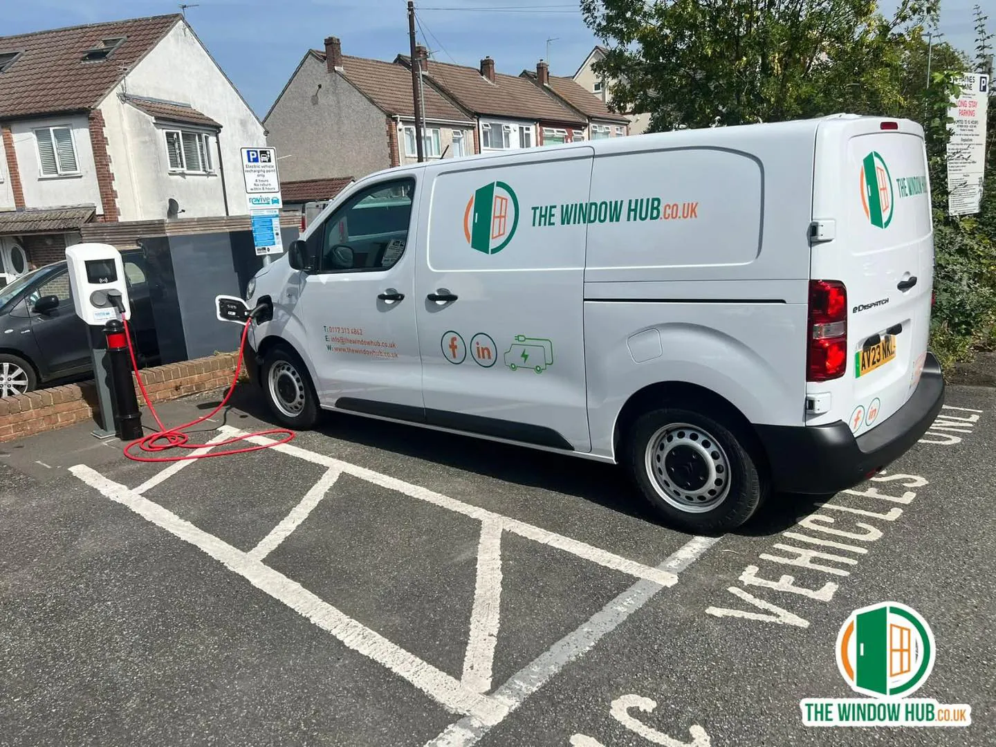 Window Hub electric business van charging in Bristol